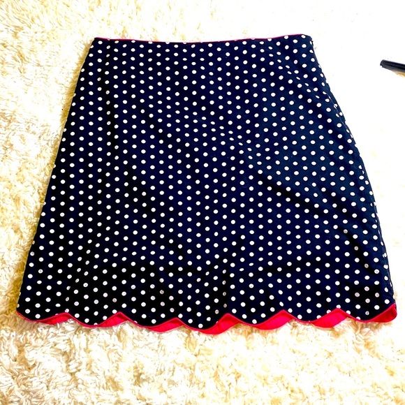 sam ty Dresses & Skirts - SAM TY BLACK & WHITE BARBIECORE POLKA DOT SKIRT PINK Peak a boo Hem Size…